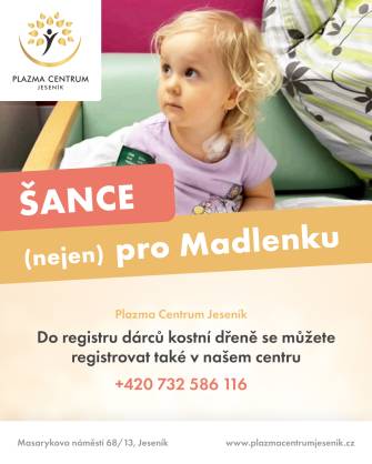 VSTUP DO REGISTRU DÁRCŮ KOSTNÍ DŘENĚ JE MOŽNÝ I V PLAZMA CENTRU