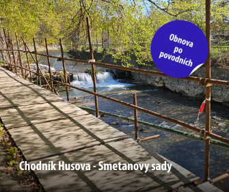 STEZKA OD OVČÍHO MOSTU PO SMETANOVY SADY ZŮSTÁVÁ UZAVŘENÁ, JEJÍ OBNOVA ZAČNE V ČERVNU