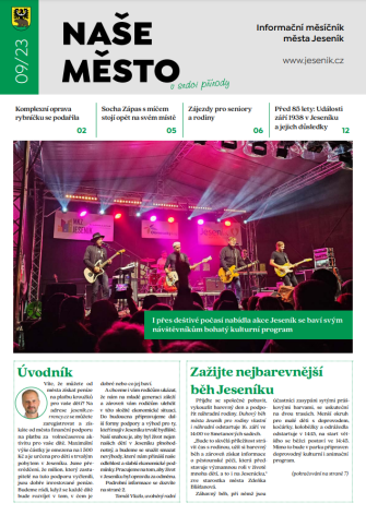 ZÁŘIJOVÉ ČÍSLO MĚSÍČNÍKU NAŠE MĚSTO