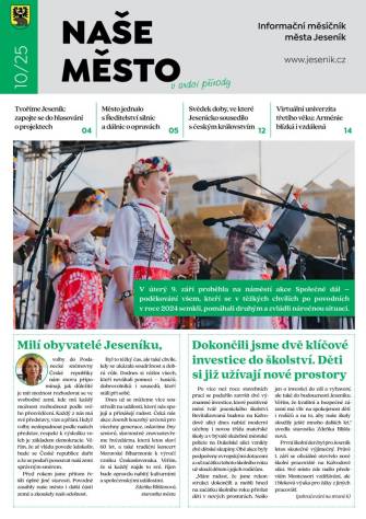 ŘÍJNOVÉ VYDÁNÍ ZPRAVODAJE NAŠE MĚSTO