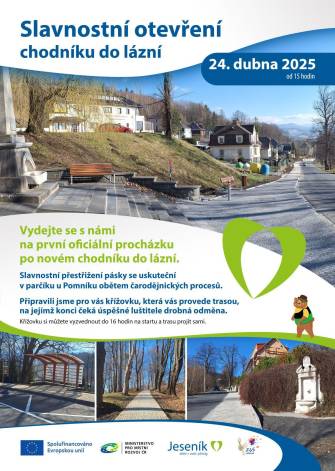SLAVNOSTNĚ OTEVŘEME NOVÝ CHODNÍK DO LÁZNÍ