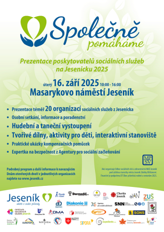 SPOLEČNĚ POMÁHÁME: PŘIJĎTE SE PŘESVĚDČIT, ŽE NA SVÉ STAROSTI NEMUSÍTE BÝT SAMI