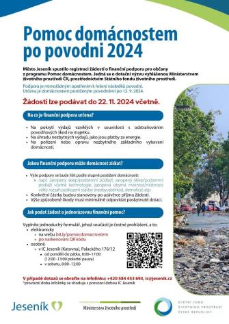 POMOC DOMÁCNOSTEM PO POVODNI 2024