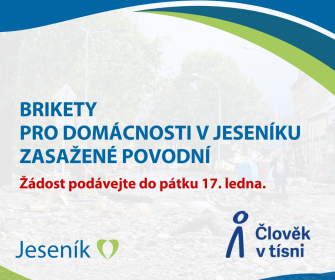 NABÍDKA BRIKET PRO DOMÁCNOSTI ZASAŽENÉ POVODNĚMI
