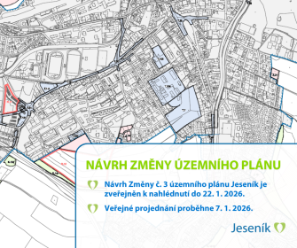 NÁVRH ZMĚNY ÚZEMNÍHO PLÁNU JE K NAHLÉDNUTÍ, V LEDNU PROBĚHNE VEŘEJNÉ PROJEDNÁNÍ