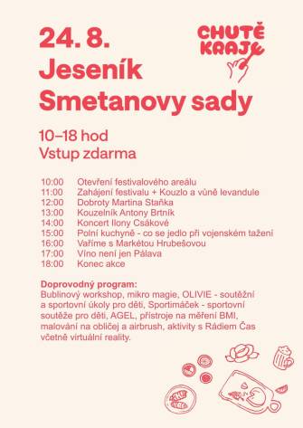 UŽ TUTO NEDĚLI CHUTĚ KRAJE VE SMETANOVÝCH SADECH