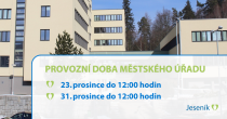 PROVOZNÍ DOBA MĚSTSKÉHO ÚŘADU JESENÍK