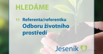 HLEDÁME REFERENTA/REFERENTKU NA ODBOR ŽIVOTNÍHO PROSTŘEDÍ