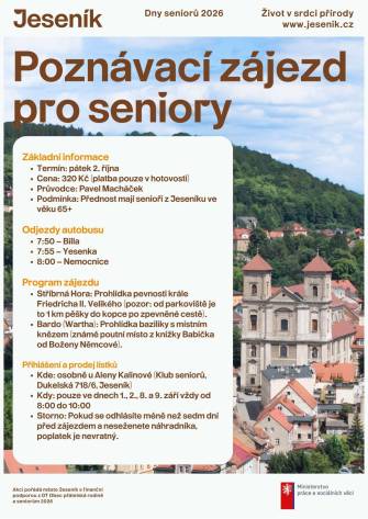 NA ZÁJEZD SENIORŮ DO POLSKA JSOU JEŠTĚ VOLNÁ MÍSTA