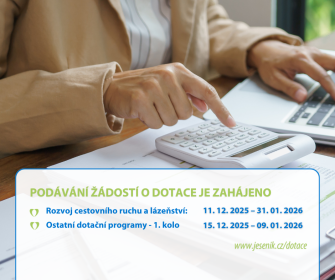 DOTACE Z ROZPOČTU MĚSTA 2026: JESENÍK SPOUŠTÍ NOVÝ PROGRAM NA PODPORU CESTOVNÍHO RUCHU