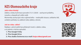 HASIČI POPTÁVAJÍ VIDEA Z LOŇSKÝCH POVODNÍ